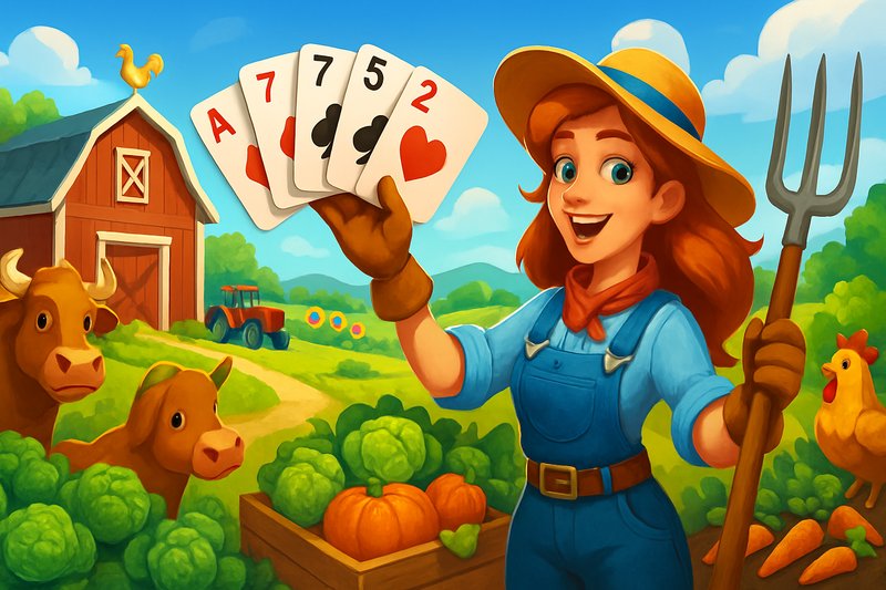 Entdecken Sie den Charme von Solitaire Farm Seasons 5: Ein spaßiges Bauernhof-Abenteuer