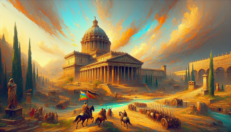 Entdecke die Pracht des Imperiumsaufbaus im antiken Rom